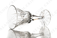 Série de six verres à Porto n°5 en cristal de Saint-Louis modèle Camargue présentant un important décor taillé photo-3