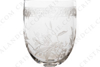 Série de six verres à Porto n°5 en cristal de Baccarat forme 4529 gravure Mimosa, orné de branches de mimosa et d une frise gravées photo-5