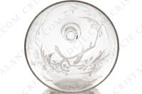 Série de six verres à Porto n°5 en cristal de Baccarat forme 4529 gravure Mimosa, orné de branches de mimosa et d une frise gravées photo-7