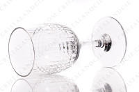 Série de six verres à Porto n°5 en cristal de Baccarat modèle Nancy présentant un important décor taillé photo-3