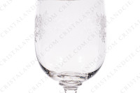 Set of six Sherry glasses n°5 in crystal by Baccarat pattern Sévigné with an engraved pattern of arabesques photo-4