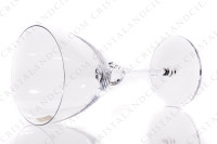 Set of six wine glasses n°3 in crystal by Daum pattern Bolero with a twisted ring on the stem photo-3
