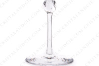Set of six wine glasses n°3 in crystal by Daum pattern Bolero with a twisted ring on the stem photo-5