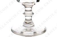 Série de six verres à vin rouge n°3 en cristal de Saint-Louis modèle Caton ornées de côtes plates sur la paraison et d une bague sur la jambe photo-5