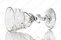 Série de six verres à vin rouge n°3 en cristal de Baccarat modèle Jonzac ornés de pans coupés et d une frise de lauriers sur la paraison, la jambe est ornée d une bague et une étoile décore le pied photo-3