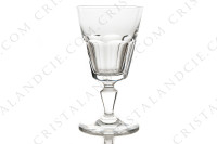 Série de six verres à vin blanc n°4 en cristal de Baccarat modèle Missouri à décor taillé de côtes plates photo-2