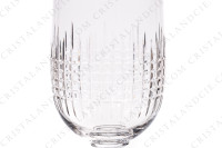 Série de six verres à vin blanc n°4 en cristal de Baccarat modèle Nancy présentant un important décor taillé photo-4