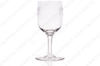 Série de six verres à vin n°4 en cristal de Baccarat modèle Sévigné présentant un décor d arabesques gravé photo-2