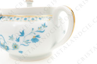 Sucrier en porcelaine de Limoges de la maison Haviland modèle Nankin à décor de fleurs en camaïeu de bleus et rehauts or photo-4