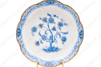 Tasse à café en porcelaine de Limoges de la maison Haviland modèle Arbre bleu forme Lutèce orné d un arbre fleuri pourpre et jaune en son centre, de frises végétales et d un liseré or photo-8