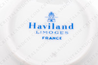 Coffee cup in Limoges china by Haviland pattern Golden Quails decorated with quails and roosters, butterflies and polychromes flowers enhanced with gold photo-10