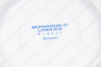 Coffee cup in Limoges china by Bernardaud pattern Barbeaux decorated with a polychrome frieze of cornflowers and gold borders photo-10
