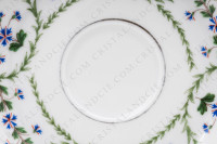Coffee cup in Limoges china by Bernardaud pattern Barbeaux decorated with a polychrome frieze of cornflowers and gold borders photo-9