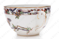 Tea cup in Limoges china by Bernardaud decorated with a polychrome Japanese pattern photo-5
