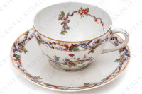 Tea cup in Limoges china by Bernardaud decorated with a polychrome Japanese pattern photo-2