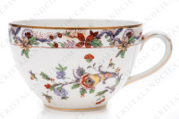 Tea cup in Limoges china by Bernardaud decorated with a polychrome Japanese pattern photo-3