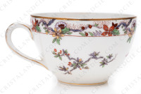 Tea cup in Limoges china by Bernardaud decorated with a polychrome Japanese pattern photo-6