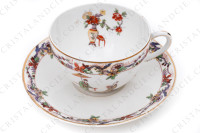 Tasse à thé en porcelaine de Limoges de la maison Bernardaud ornée d un décor polychrome japonisant photo-2