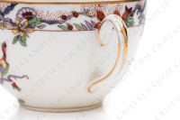 Tea cup in Limoges china by Bernardaud decorated with a polychrome Japanese pattern photo-5
