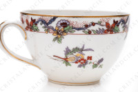 Tea cup in Limoges china by Bernardaud decorated with a polychrome Japanese pattern photo-6