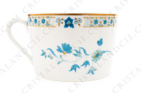 Tasse à thé en porcelaine de Limoges de la maison Haviland modèle Nankin à décor de fleurs en camaïeu de bleus et rehauts or photo-4