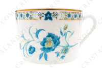 Tasse à thé en porcelaine de Limoges de la maison Haviland modèle Nankin à décor de fleurs en camaïeu de bleus et rehauts or photo-3