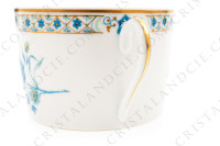 Tasse à thé en porcelaine de Limoges de la maison Haviland modèle Nankin à décor de fleurs en camaïeu de bleus et rehauts or photo-5
