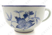 Tasse à thé en porcelaine de Limoges de la maison Haviland et Parlon modèle Shangaï bleu orient orné de fleurs en camaïeu de bleus photo-4