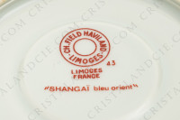 Tasse à thé en porcelaine de Limoges de la maison Haviland et Parlon modèle Shangaï bleu orient orné de fleurs en camaïeu de bleus photo-8