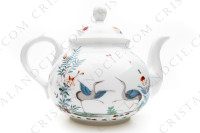 Théière en porcelaine de Limoges de la maison Le Lys Royal modèle Kakiemon photo-2