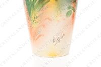 Vase in Limoges china by Quinque Mercier hand painted by F photo-8
