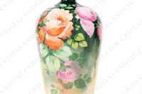 Vase in Limoges china by Quinque Mercier hand painted by F photo-9