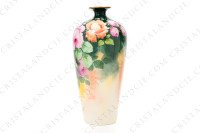 Vase in Limoges china by Quinque Mercier hand painted by F photo-2