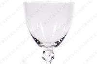 Verre à eau n°2 en cristal de Daum modèle Boléro présentant une bague torsadée sur la jambe photo-3