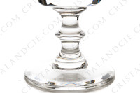 Verre à eau n°2 en cristal de Saint-Louis modèle Caton ornées de côtes plates sur la paraison et d une bague sur la jambe photo-4