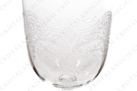 Verre à eau n°2 en cristal de Baccarat modèle Médicis forme 8470 gravure 8828 présentant un important décor gravé photo-3
