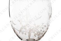 Verre à eau n°2 en cristal de Baccarat forme 4529 gravure Mimosa, orné de branches de mimosa et d une frise gravées photo-4