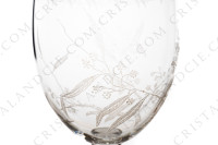 Verre à eau n°2 en cristal de Baccarat forme 4529 gravure Mimosa, orné de branches de mimosa et d une frise gravées photo-5