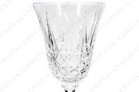 Verre à eau américain n°1 en cristal de Saint-Louis modèle Tarn présentant un important décor de losanges taillés photo-3