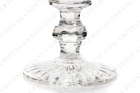 Verre à eau n°2 en cristal de Saint-Louis modèle Trianon dont la paraison est ornée de facettes surmontées d une frise de pointes de diamant, jambe à pans coupés muni d une bague à mi-hauteur photo-4