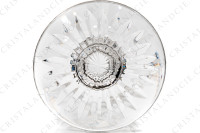 Verre à eau n°2 en cristal de Saint-Louis modèle Trianon dont la paraison est ornée de facettes surmontées d une frise de pointes de diamant, jambe à pans coupés muni d une bague à mi-hauteur photo-6