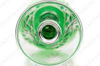 Verre à liqueur en cristal double couches vert de Saint-Louis modèle 701 présentant un décor taillé photo-6
