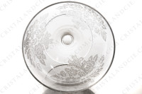 Verre à Porto n°5 en cristal de Baccarat présentant un décor de bouquet de fleurs gravé photo-5