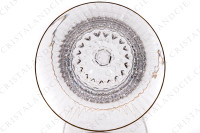 Verre à vin rouge n°3 en cristal de Saint-Louis modèle Apollo or présentant un important décor taillé et des filets or photo-5