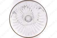 Verre à vin rouge n°3 en cristal de Saint-Louis modèle Apollo or présentant un important décor taillé et des filets or photo-6