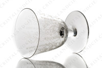 Wine glass n°4 in crystal by Baccarat pattern Argentina with an important engraved pattern photo-2