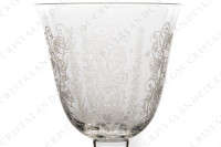 Wine glass n°4 in crystal by Baccarat pattern Argentina with an important engraved pattern photo-3