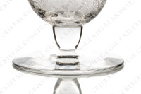 Wine glass n°4 in crystal by Baccarat pattern Argentina with an important engraved pattern photo-4