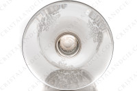Verre à vin blanc n°4 en cristal de Baccarat présentant un décor de bouquet de fleurs gravé photo-6