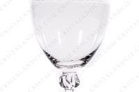 Wine glass n°3 in crystal by Daum pattern Bolero with a twisted ring on the stem photo-3